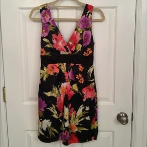 Deep “V” floral dress